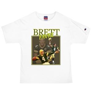 Vintage Heavyweight Brett Favre Champion tshirt.